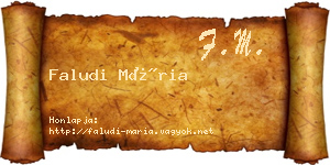 Faludi Mária névjegykártya