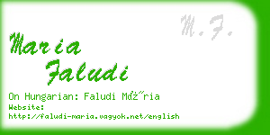 maria faludi business card